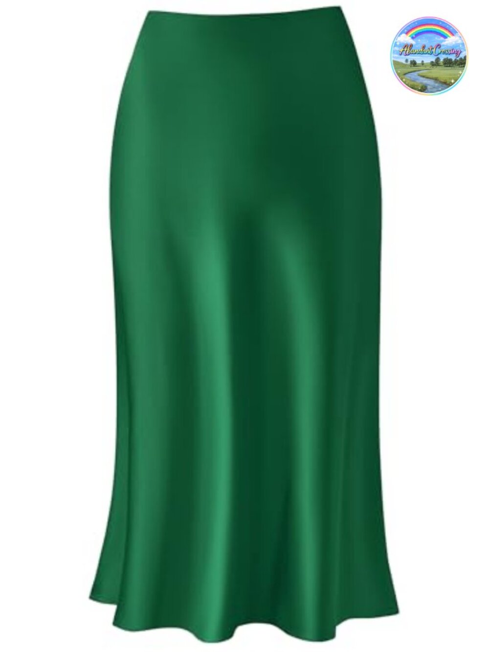 Women's Satin Silk Midi Skirt High Waist A-Line Cheetah Print